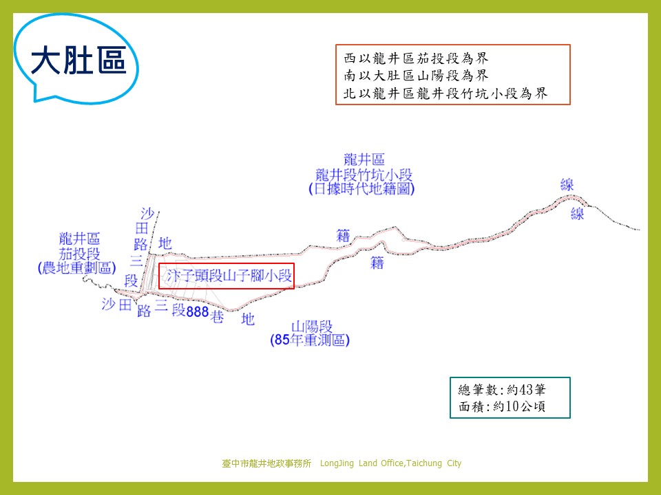 111年度地籍圖重測區範圍圖(大肚區)